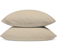 Bleu Calin Lot de 2 Taies d'oreiller 100% Percale de coton - Lin - 50x75cm