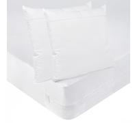 Bleu Câlin Pack Anti-Punaises de Lit - Housse Intégrale Protège-Matelas 160x200 cm + 2 Protège-Oreillers 63x63 cm pour lit 2 Personnes - Fermeture Zippée - Imperméable - Lavable à 90°C