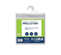 Bleu Câlin Protège polochon (traversin) Molleton 100% Coton PTA Lea 140 cm Blanc