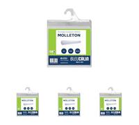 Bleu Câlin Protège polochon (traversin) Molleton 100% Coton PTA Lea 140 cm Blanc (Lot de 4)