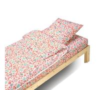 Bleu Câlin Rechange Caradou® Fleurs Parure de Lit Enfant en Coton 3 pièces: Couchage Tout-en-Un sans Couette - 90x190cm