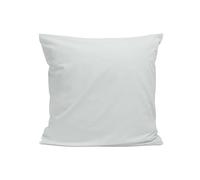 Bleu Calin Taie d'oreiller Unie 100% Percale de Coton 80 Fils/m² - 65x65cm - Gris Clair