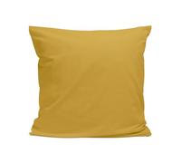 Bleu Calin Taie d'oreiller Unie 100% Percale de Coton 80 Fils/m² - 65x65cm - Moutarde