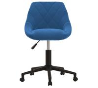 Bleu Chaise pivotante de bureau - CLARENCE - Pour Étudiant / salarié - Bleu Velours LV5637