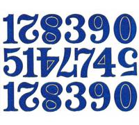 Bleu Chiffres Numéros autocollants Paragraphe 28 mm de haut 1 feuilles 135 mm x 100 mm Stickers bricolage enfants PARTY métallique
