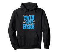 Bleu Chin Up Twin Blue Graphic Sweat à Capuche