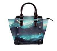 Bleu ciel et nuages blancs Sac à bandoulière pour femme avec poignée sur le dessus Sac à main Sac à main Sac à main Sac à main Sac à main, Stars de science-fiction, One Size