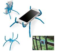 (Bleu ciel) Support universel multifonction portable flexible Spider Grip pour smartphones et tablettes