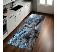 Bleu Clair Tapis de Cuisine Allée du Jardin des Magnolias dans Le Parc Antidérapant Lavable Devant Évier Long 40 x 120 cm pour Couloir Buanderie Salle à Manger Chambre Cuisine
