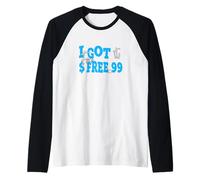 Bleu Color Got It for Free Blue Graphic Manche Raglan