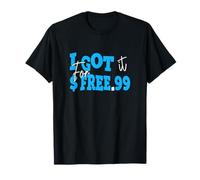 Bleu Color Got It for Free Blue Graphic T-Shirt