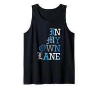 Bleu Color in My Own Lane Blue Graphic Débardeur