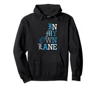 Bleu Color in My Own Lane Blue Graphic Sweat à Capuche