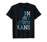 Bleu Color in My Own Lane Blue Graphic T-Shirt