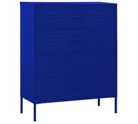 Bleu Commode salon/BUFEET - CLARENCE - Avec rangement - Bleu marine 80x35x101 5 cm - Acier LV714