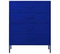 Bleu Commode salon/BUFEET - JILL'S - Avec rangement - Bleu marine 80x35x101 5 cm - Acier LV714
