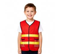 Bleu Costume de construction pour enfants Costume d'Halloween réfléchissant multi-poches pour enfants avec jouets de construction Les garçons s'habillent pour faire semblant jouer un rôle XL S M L XS