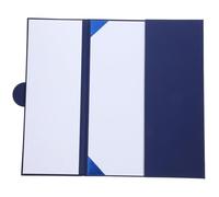 Bleu Couverture de Certificat Pliable, en Papier Dossier de Présentation | Coins Arrondis, Style Classique et Léger, pour Bureaux, Notaires et Officielle