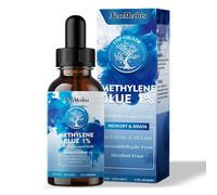 Bleu de méthylène de qualité pharmaceutique - 1 % de bleu de méthylène - Gouttes liquides - Sans formaldéhyde et sans alcool - Fabriqué aux États-Unis