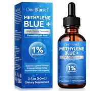 Bleu de méthylène, gouttes liquides de bleu de méthylène, améliore la mémoire, la concentration, la clarté et l'énergie. Sans alcool. 60 ml. (1)