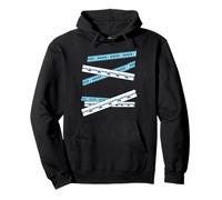 Bleu Do Not Cross... Bleu Graphique Sweat à Capuche