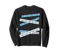 Bleu Do Not Cross... Bleu Graphique Sweatshirt