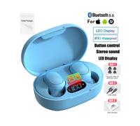 (Bleu) Écouteurs sans fil Bluetooth V 5.0 compatibles Écouteurs intra-auriculaires de sport E7S TWS Écouteurs