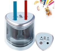 Bleu Electric Taille-Crayon Automatique Professionnel - 2 Trous, Affûtage Électrique pour la Maison, L'école, le Bureau