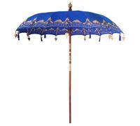 Bleu élégant parasol de balcon - BKM - Parasol balinais Bleu 215 x 215 x 260 cm_0593921