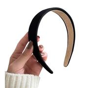 Bleu Et Solid Color Wide Edge Versatile Accessory Tuyau Acier (Black, One Size)