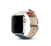 (Bleu foncé blanc) Bracelet en cuir Starlight pour Apple Watch 7 Band 6 SE 5 4 45 mm 42 mm pour Iwatch
