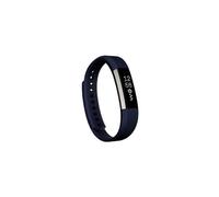 (Bleu foncé) Bracelet de montre en silicone à texture oblique pour montre Fitbit Alta, petite taille,