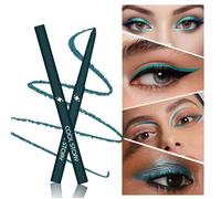 Bleu Foncé-Eyeliner Nacré, Pointe Brosse Flexible Pour un Contrôle Facile, Multi-Usages en Un Seul Stylo