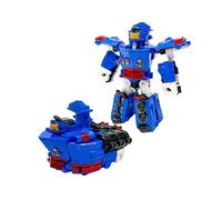 (Bleu foncé) Jouet robot pour enfant à collectionner Robot transformable Avion Tracteur Modèle Jouet