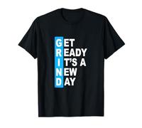 Bleu Get Ready It's A New Day - Grind Blue Graphic T-Shirt