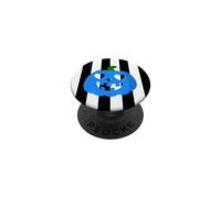 Bleu Halloween Cœur Citrouille Rayé Effrayant Horreur Horreur PopSockets PopGrip Adhésif