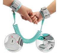 (Bleu) Harnais de sécurité anti-perte pour enfant avec sangle de poignet et verrouillage de ceinture