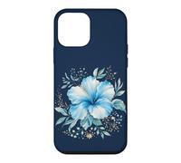Bleu Hibiscus Floral Botanique Fleur Nature Jardin Coque pour iPhone 12 Mini