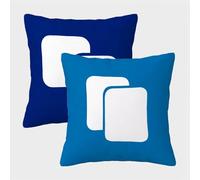 Bleu Housse Coussin 30x30 Lot de 2, Simple Taie Oreiller 30x30, Lin Housse de Coussin avec Fermeture Éclair Invisible, Carré Taie d'oreiller pour Extérieur Jardin Salon Décor Maison Cadeau 3-8689