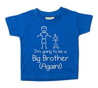 bleu I'm Vais être a Big Brother Again Bleu T-shirt bébé en âge Bas enfants disponible en tailles 0-6 mois pour 14-15 ans nouveau bébé Brother cadeau - Bleu, 6-12 mois