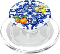 Bleu Italien Baroque Citron Agrumes Art PopSockets PopGrip pour MagSafe