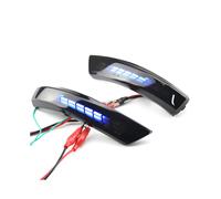 (Bleu-jaune) 1 paire de clignotants dynamiques LED rétroviseur latéral indicateur clignotant répéteur