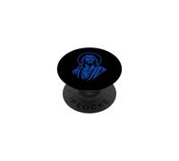 Bleu Jésus Icône Couleur Unique Portrait Sacré Chrétien Art PopSockets PopGrip Adhésif