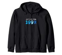 Bleu Just A Kid From 199X Blue Graphic Sweat à Capuche