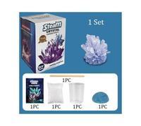 (Bleu) Kit de culture de cristaux magiques Expériences scientifiques sur les cristaux de verre Puzzle