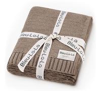 Bleu La La Couverture pour Bébé - Couverture D'emmaillotage 100% Coton Biologique pour Filles Et Garçons - Couverture Douce Et Chaude pour Berceau Cadeau pour Nouveau-Nés Et Nourrissons (Moka)