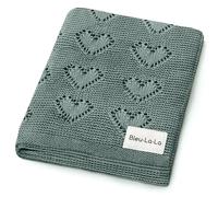 Bleu La La Couverture pour Bébé Cœur pour Garçons et Filles - 100% Coton Doux Réception Emmailloter Berceau Poussette Cadeau Couverture pour Nouveau-nés Nourrissons Tout-Petits (Vert Forêt)