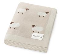 Bleu La La Couverture pour Bébé pour Garçons et Filles - 100% Coton Doux Réception Emmailloter Berceau Poussette Cadeau Couverture pour Nouveau-nés Nourrissons Tout-Petits (Mouton - Kaki)