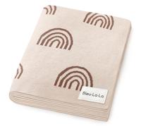 Bleu La La Couverture pour Bébé pour Garçons et Filles - 100% Coton Doux Réception Emmailloter Berceau Poussette Cadeau Couverture pour Nouveau-nés Nourrissons Tout-Petits (Arc-en-Ciel - Taupe)