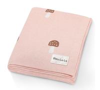 Bleu La La Couverture pour Bébé pour Garçons et Filles - 100% Coton Doux Réception Emmailloter Berceau Poussette Cadeau Couverture pour Nouveau-nés Nourrissons Tout-Petits (Champignon - Rose)